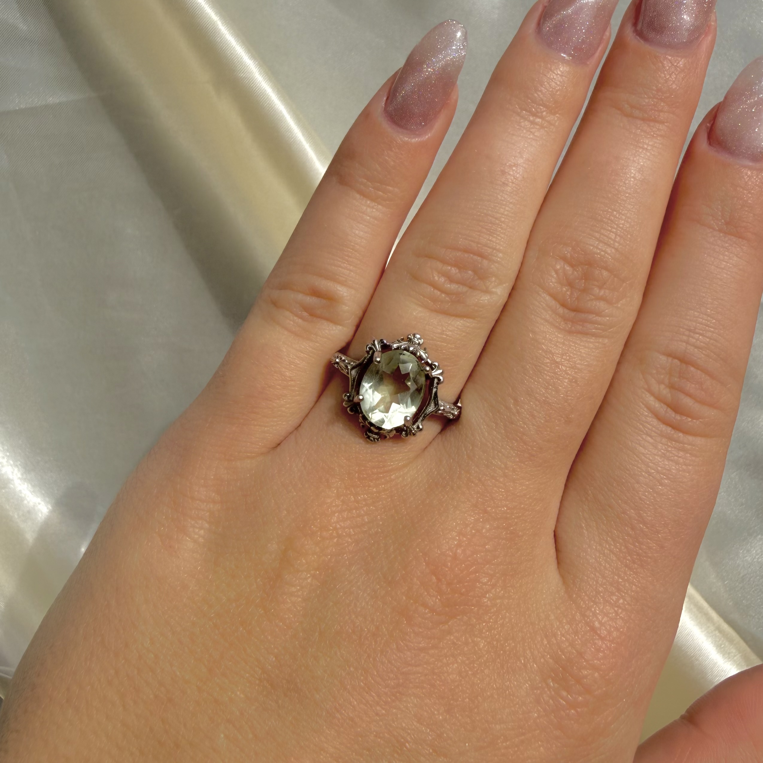 Victorian Style Prasiolite Ring - Image 2