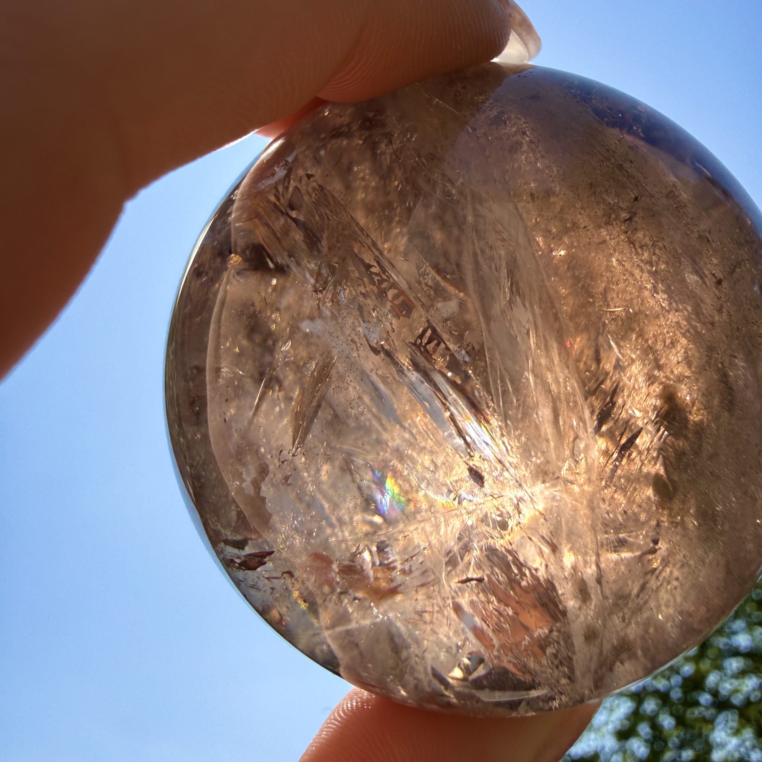✨ Deep Smokey Citrine Sphere in Moon holder ✨ - Image 4