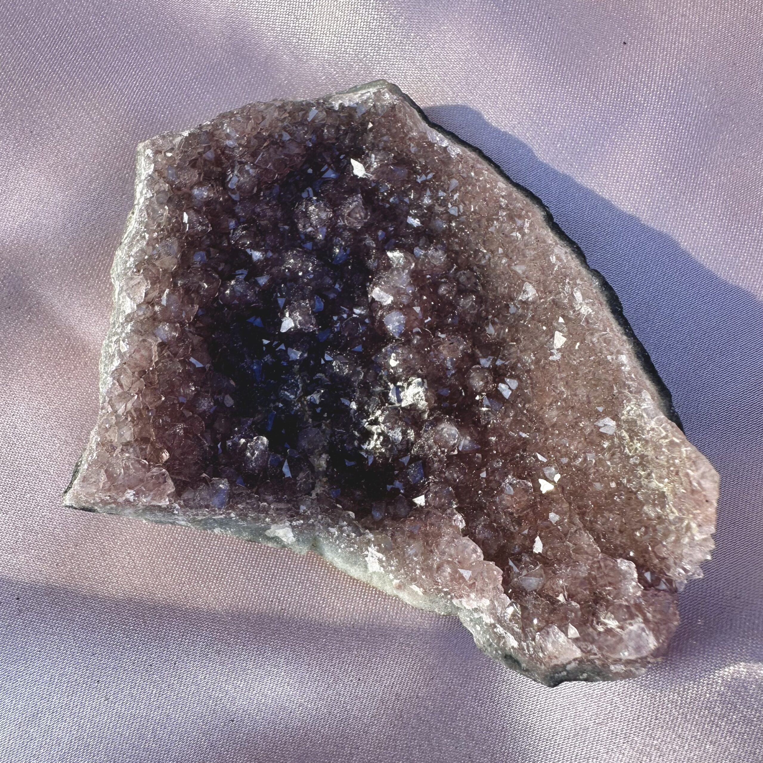 Pink Galaxy Amethyst Cluster