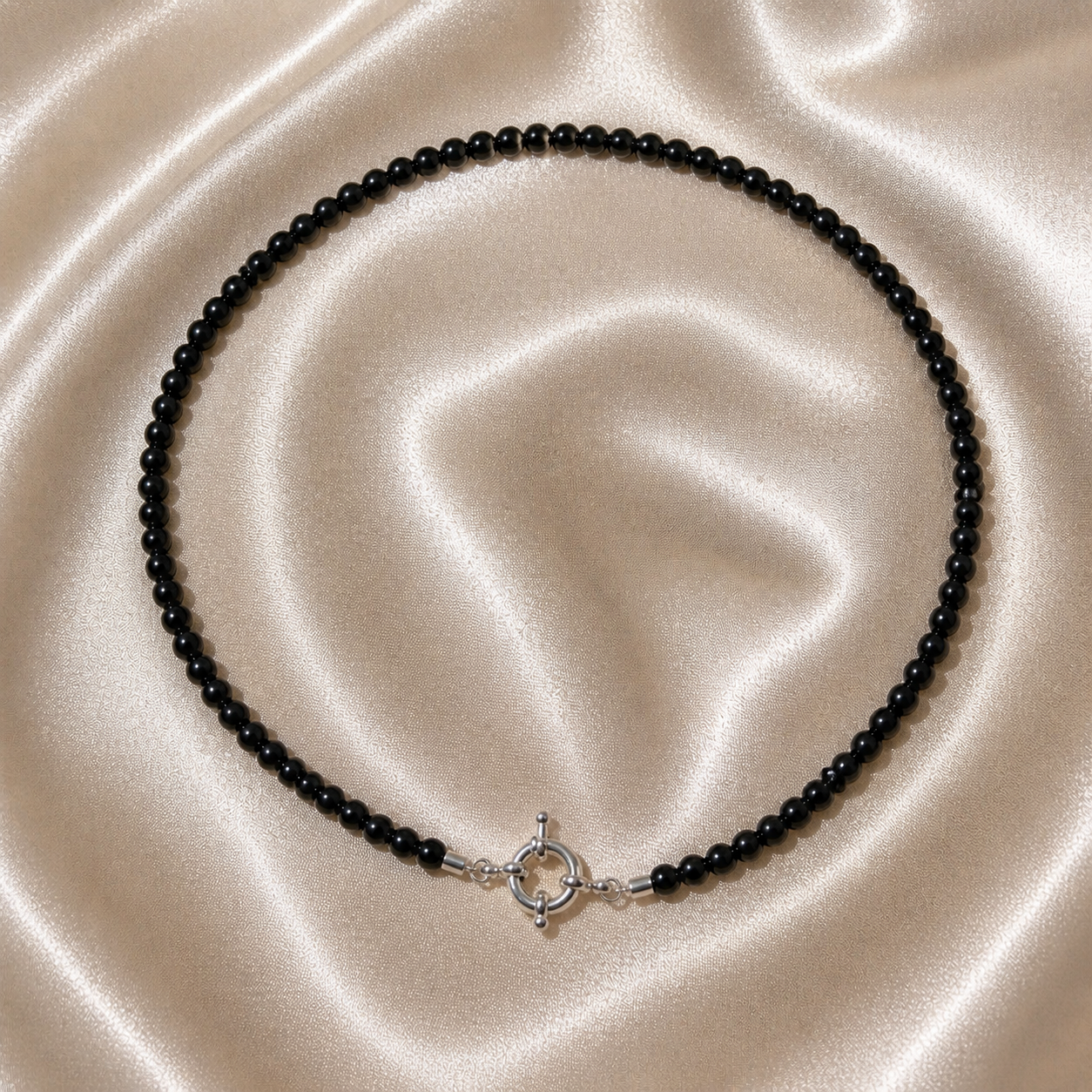 Obsidian Lock Necklace✨