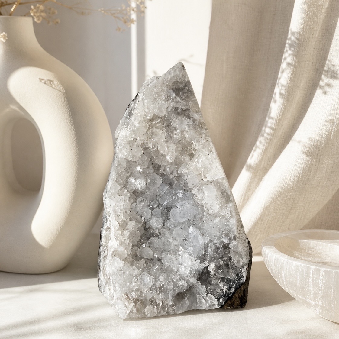 Natural Quartz Flame Cluster | Reiki Charged