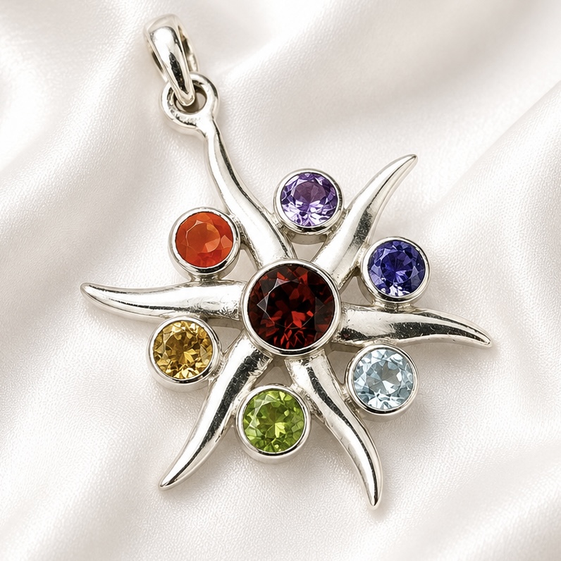 Chakra Star Talisman Pendant