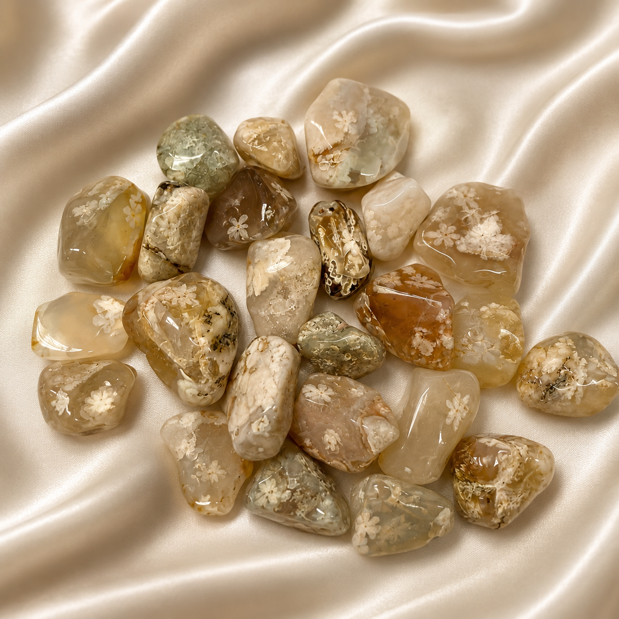 Flower Agate Tumble