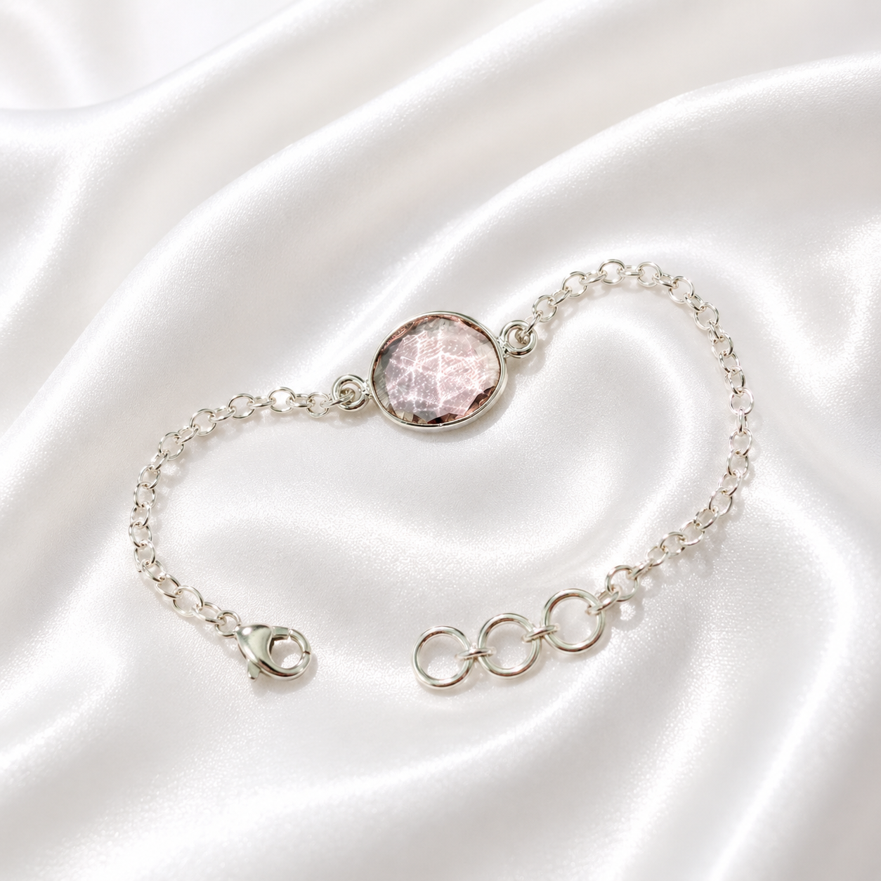 Rose Cut Smokey Quartz Bracelet