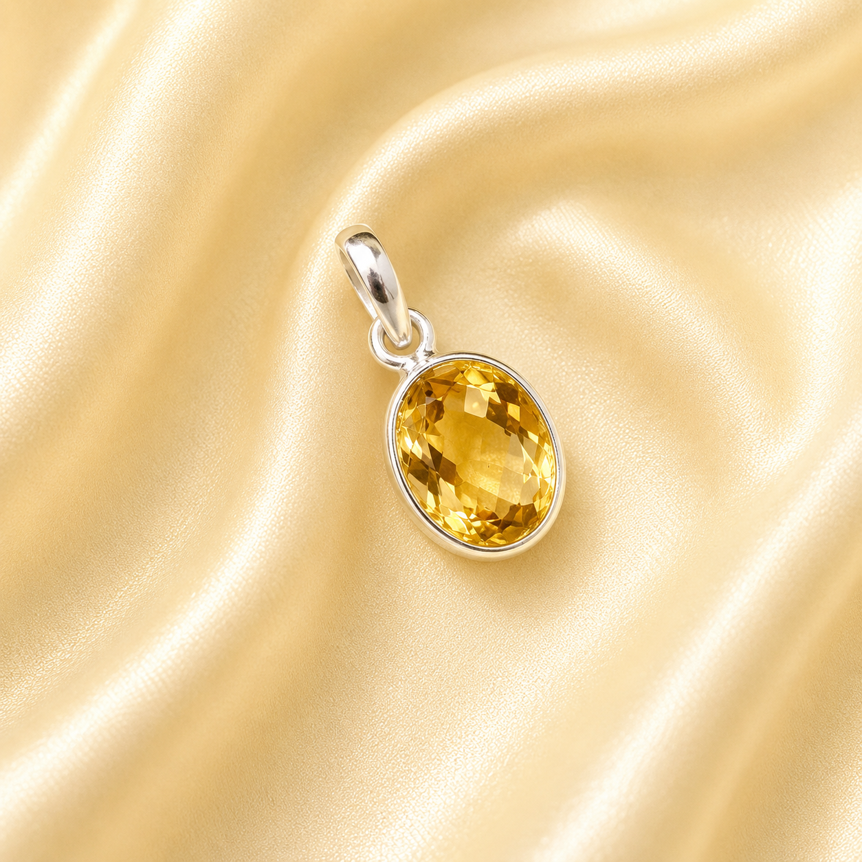 Citrine Faceted Pendant