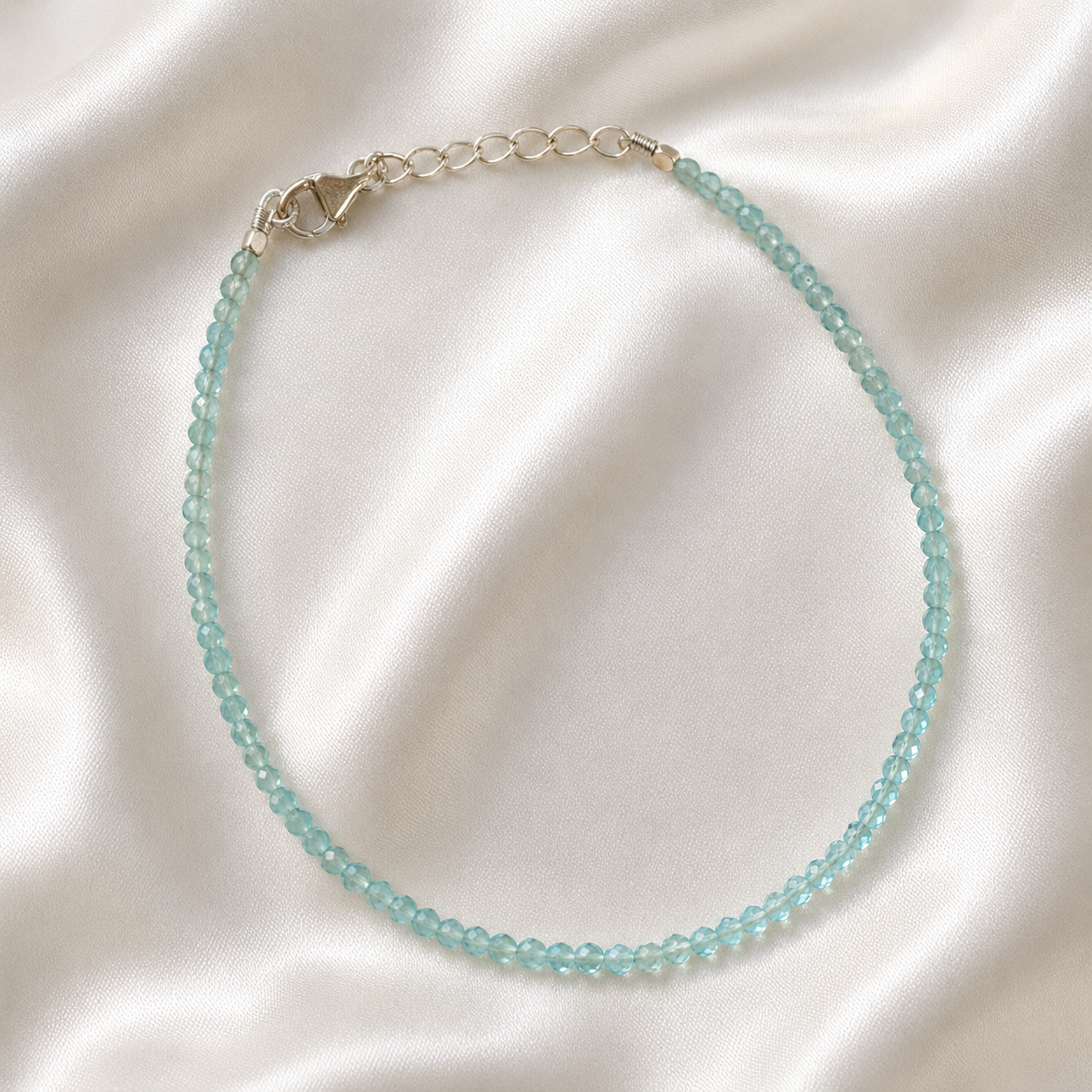 Faceted Aquamarine Bracelet