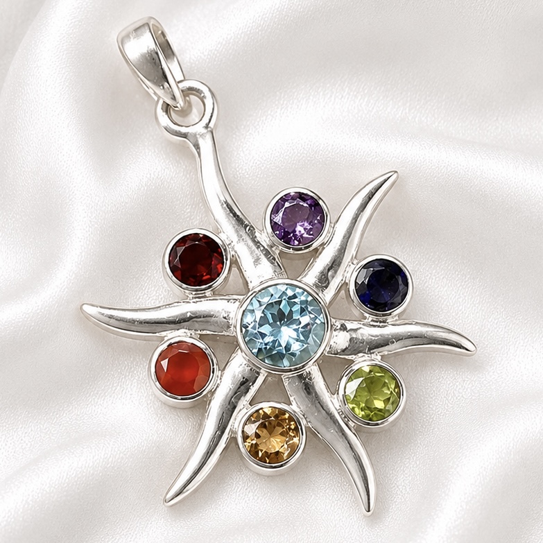 Chakra Star Talisman Pendant