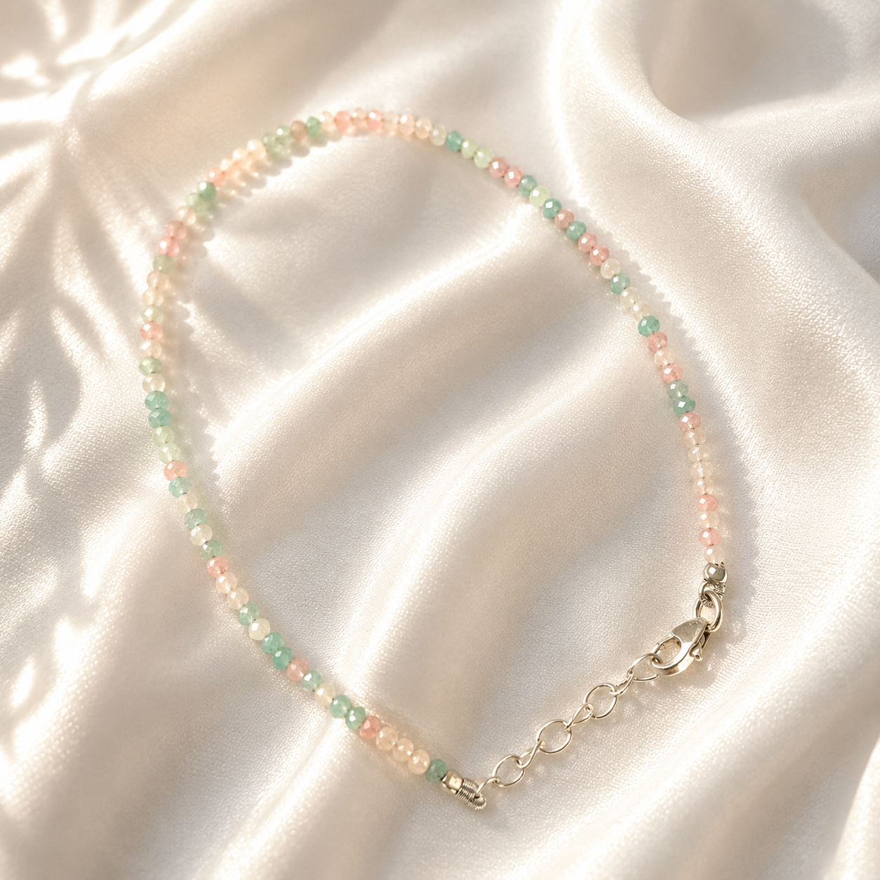 Faceted Morganite & Aquamarine Bracelet