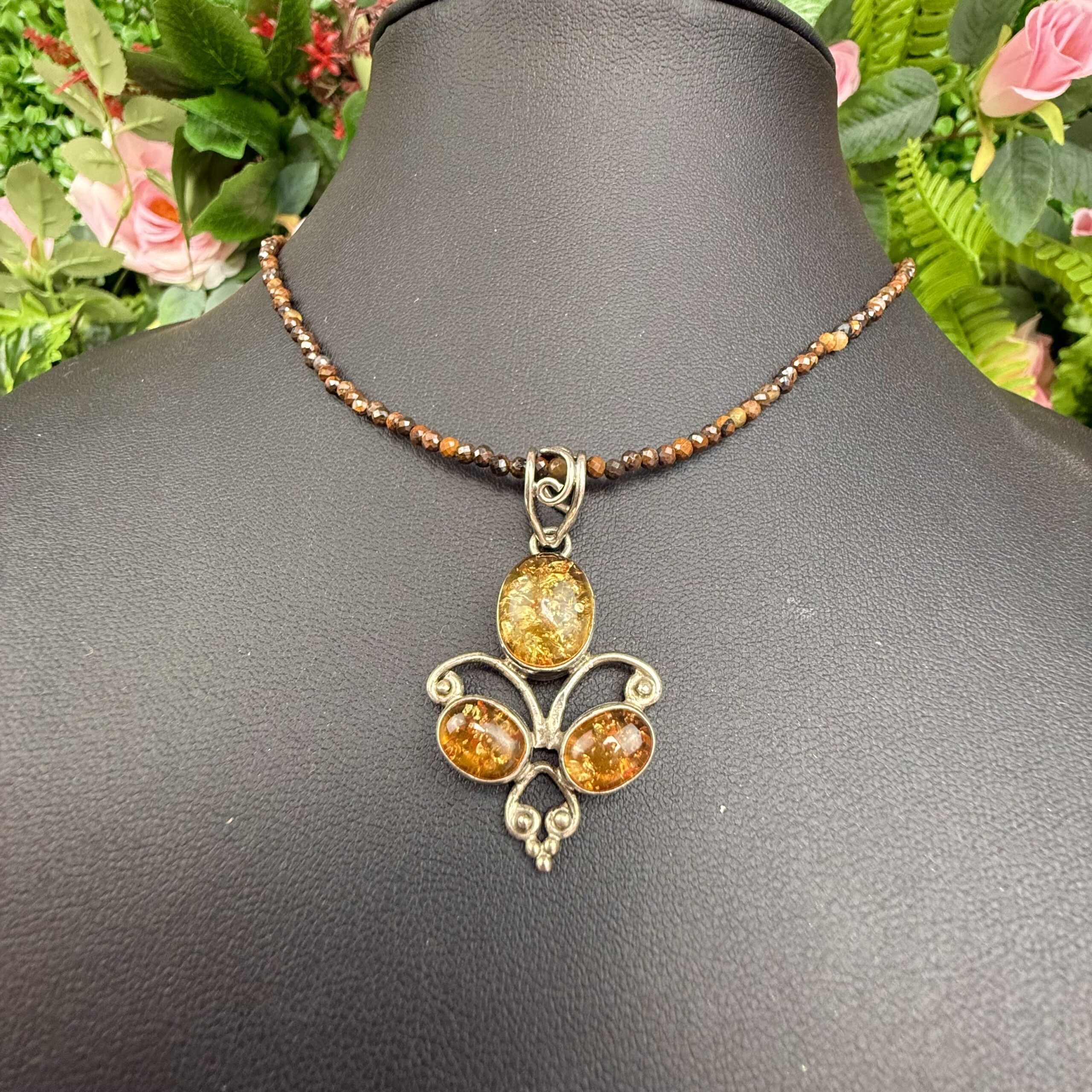 Faceted Tigers Eye Crystal Collier - Image 2