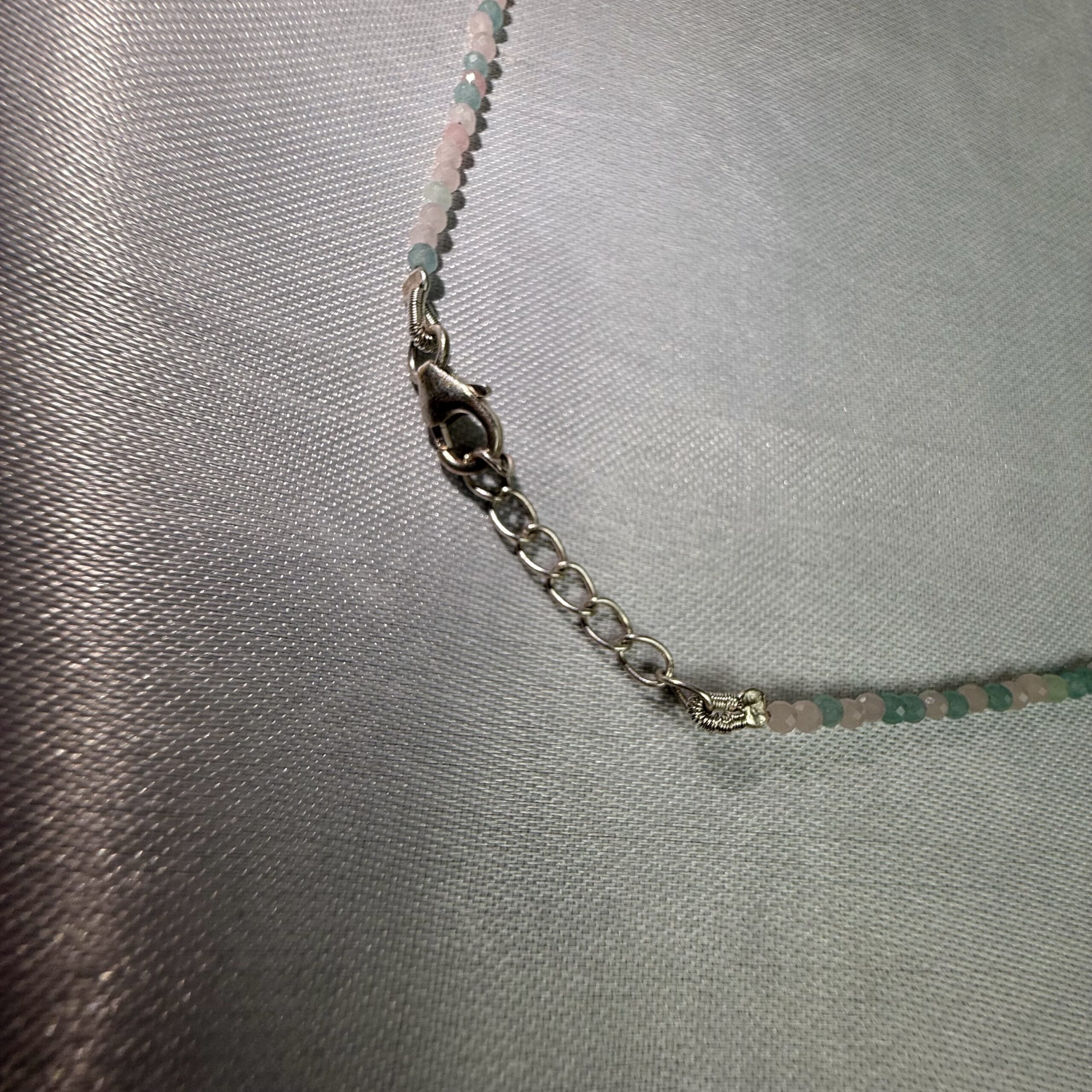 Faceted Morganite & Aquamarine Crystal Collier - Image 3