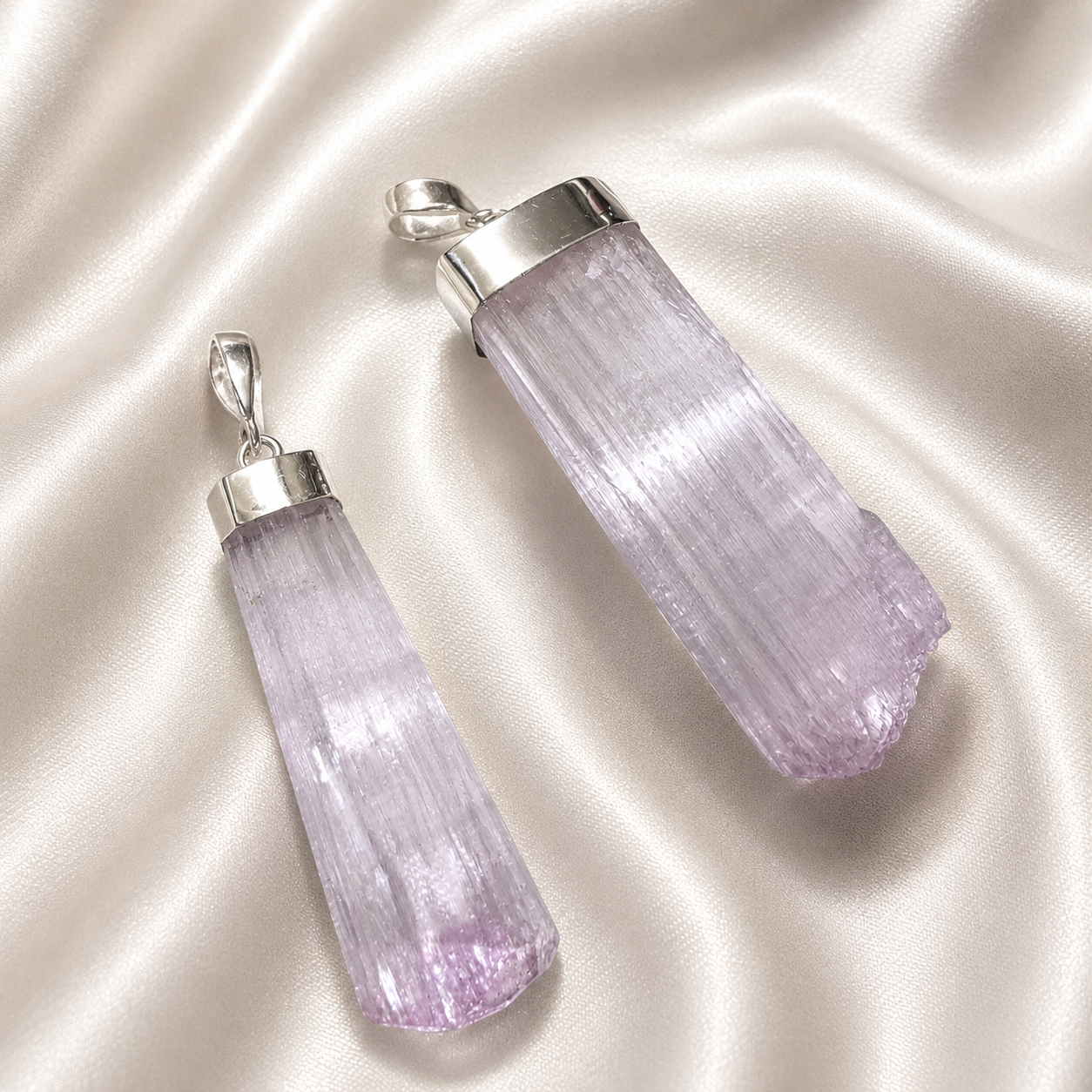 XL Statement Kunzite Crystal Pendant