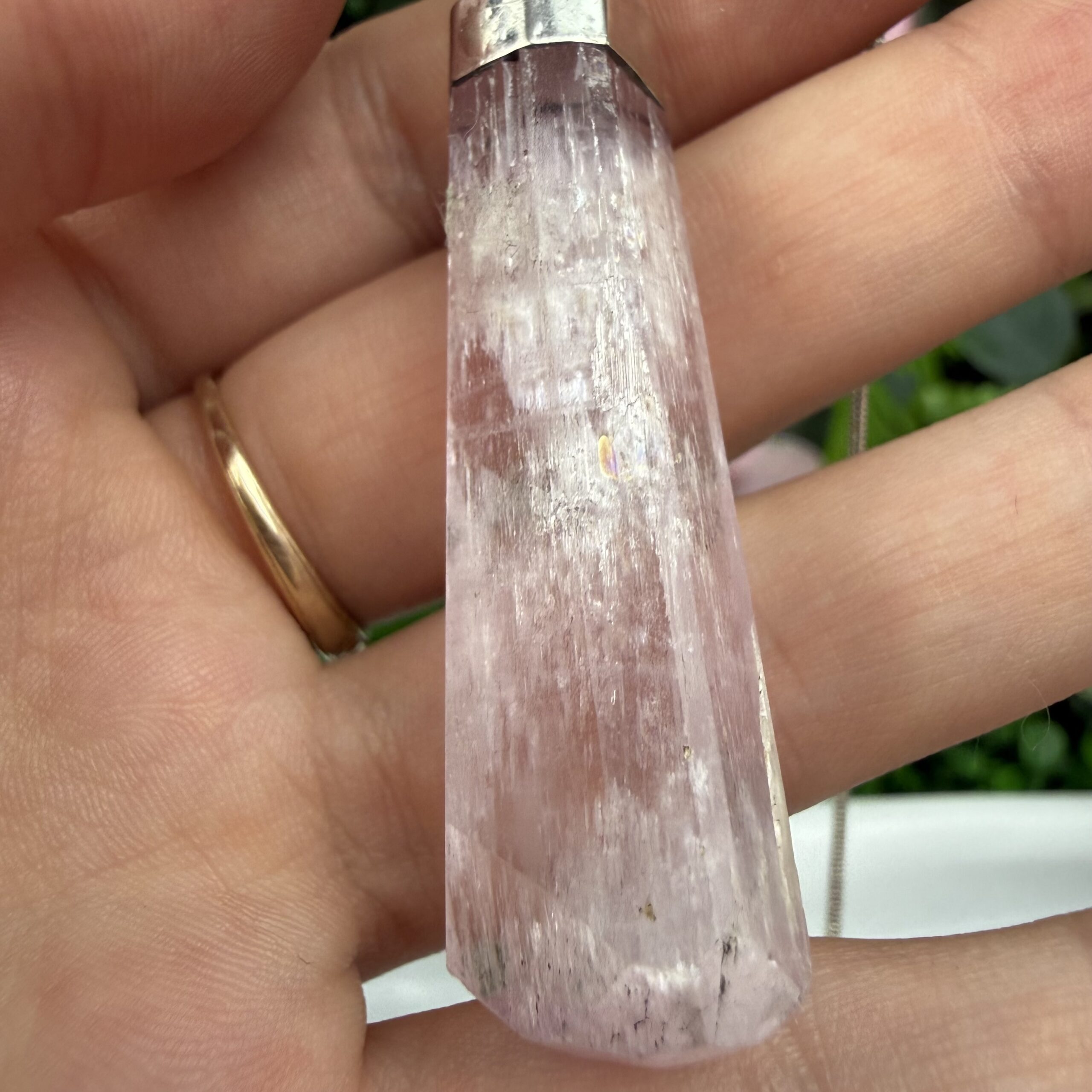 XL Statement Kunzite Crystal Pendant - Image 6