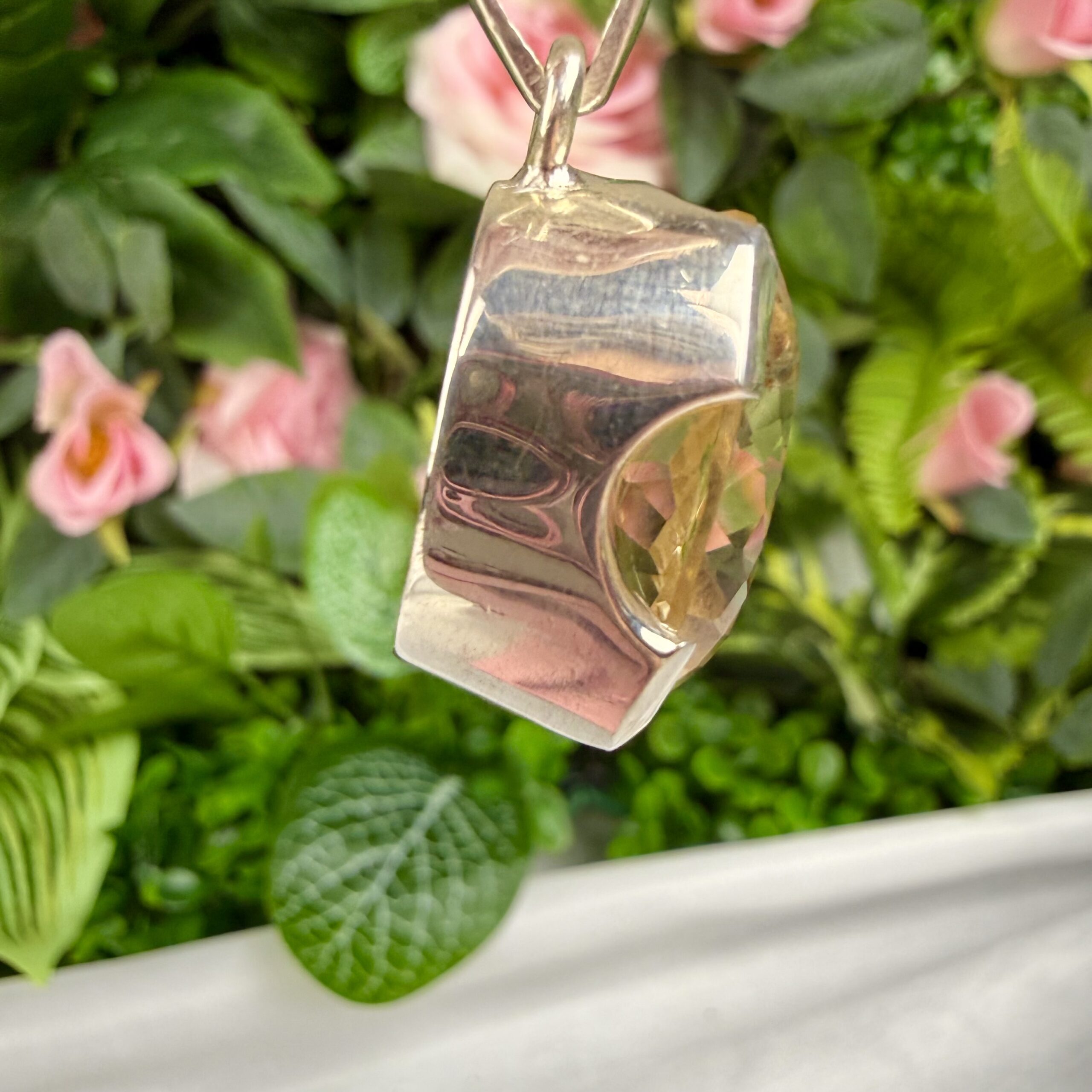 Statement Piece Natural Citrine Gem Pendant - Image 4