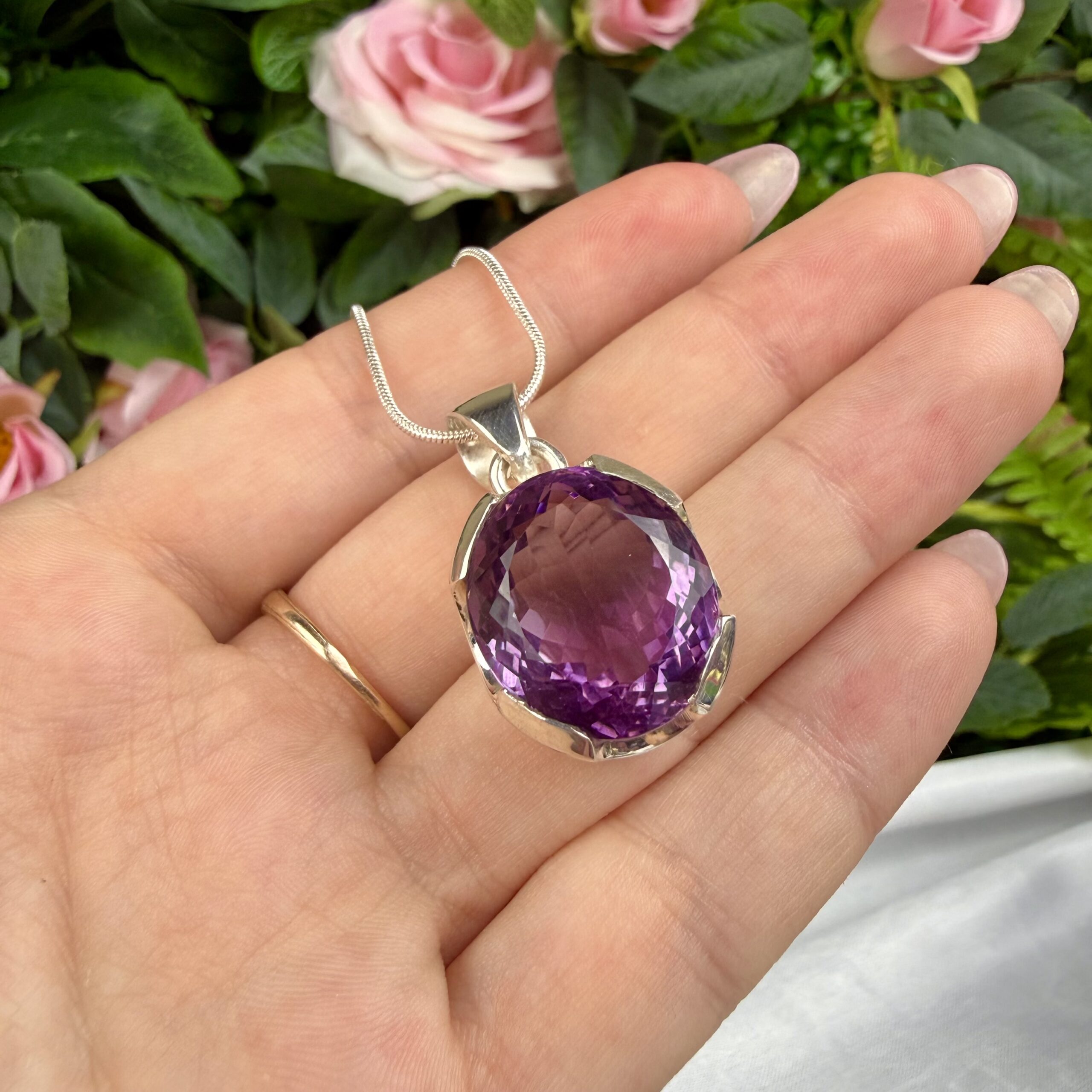 Statement Piece Amethyst Gem Pendant - Image 2