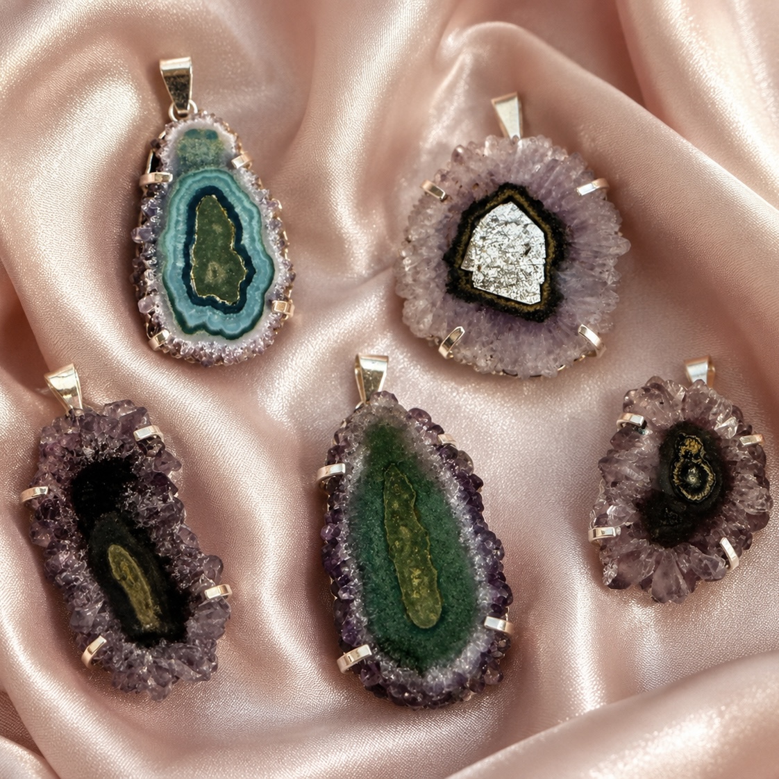 SPECIAL! Amethyst Flower Stalactite Pendant!