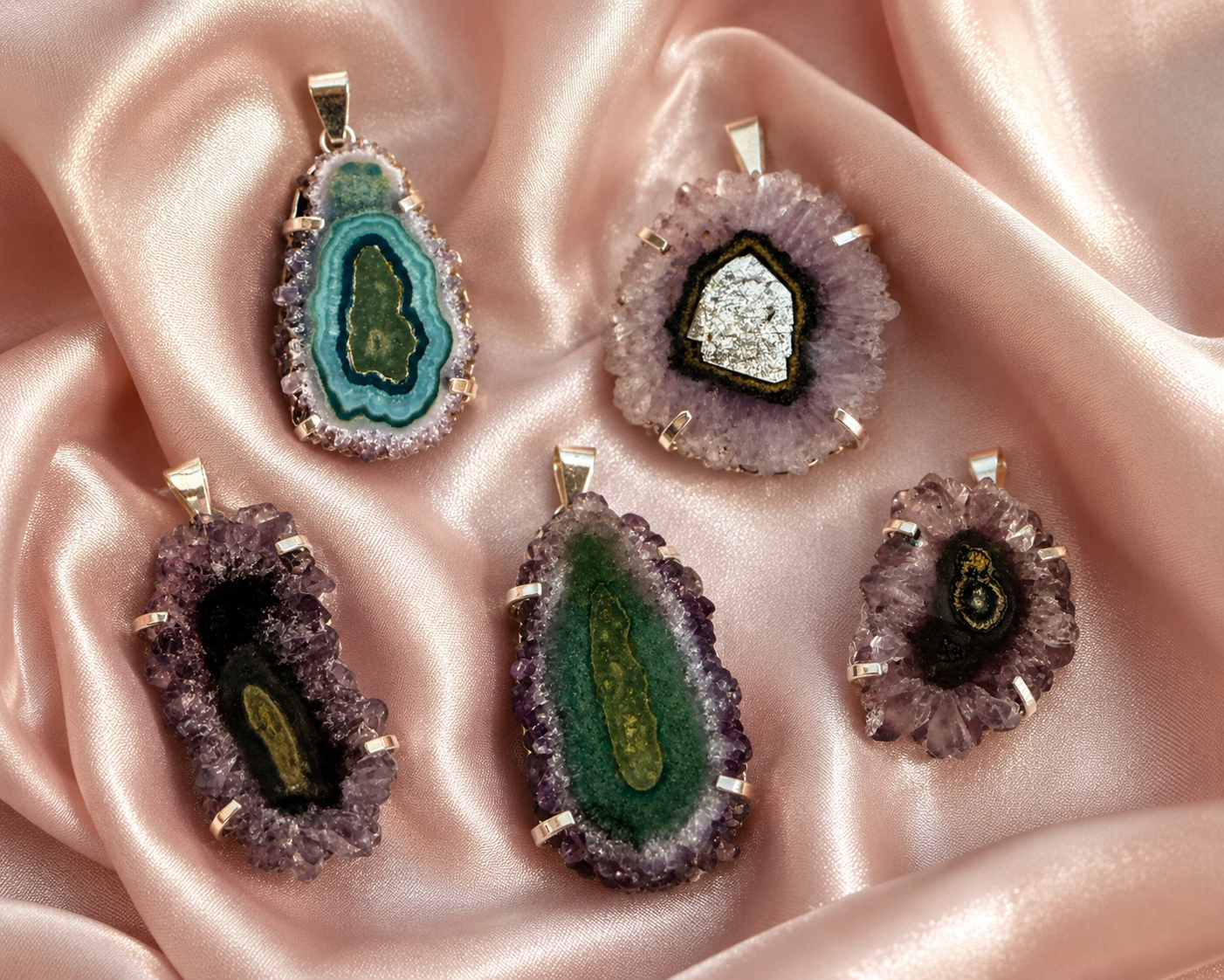 SPECIAL! Amethyst Flower Stalactite Pendant!