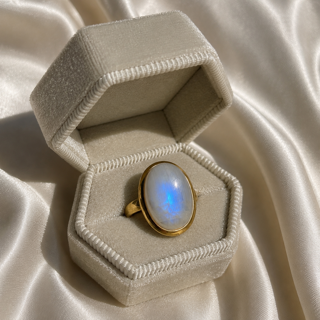 Classy Moonstone Ring Gold