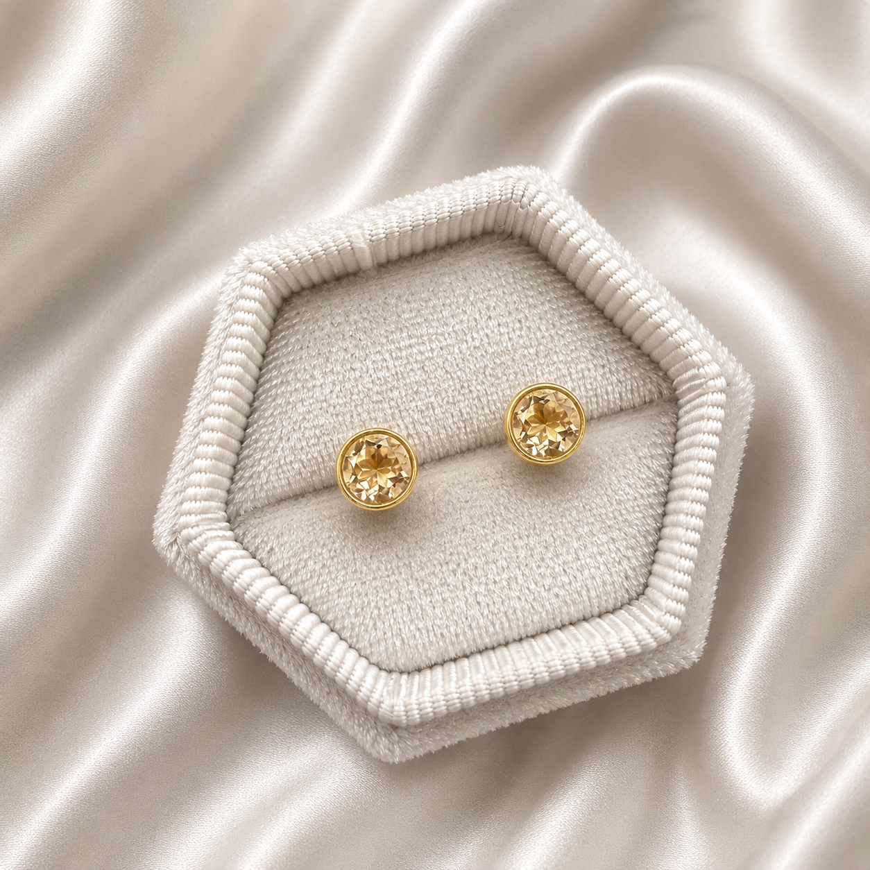 Citrine Gem Earstuds