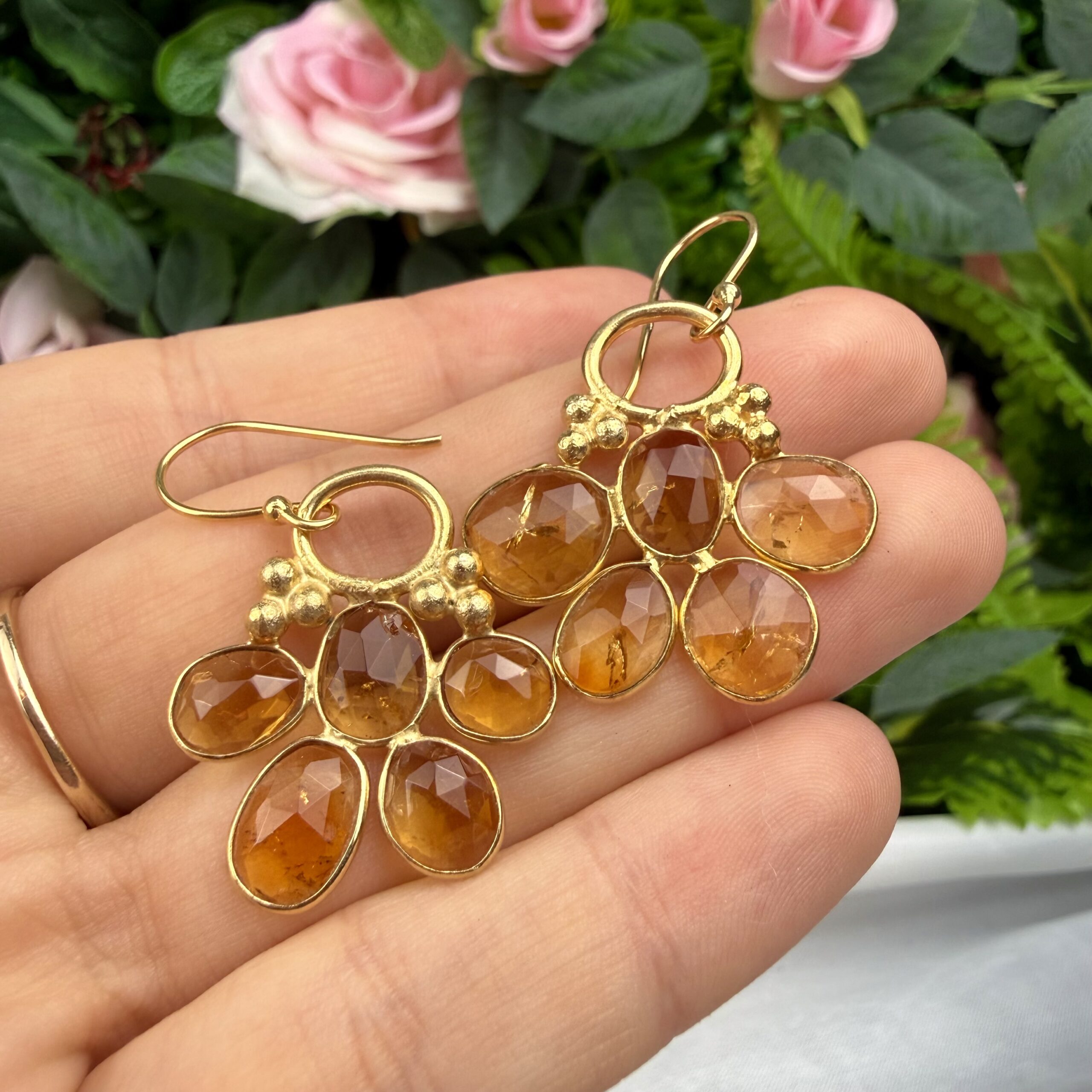 Solera Citrine Earrings Gold - Image 2